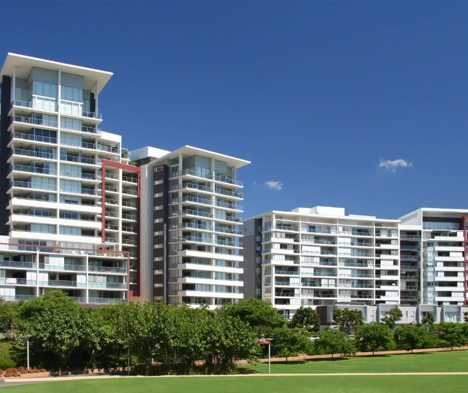 Beachside apartment building in Bondi, typical of the local strata property market.webp