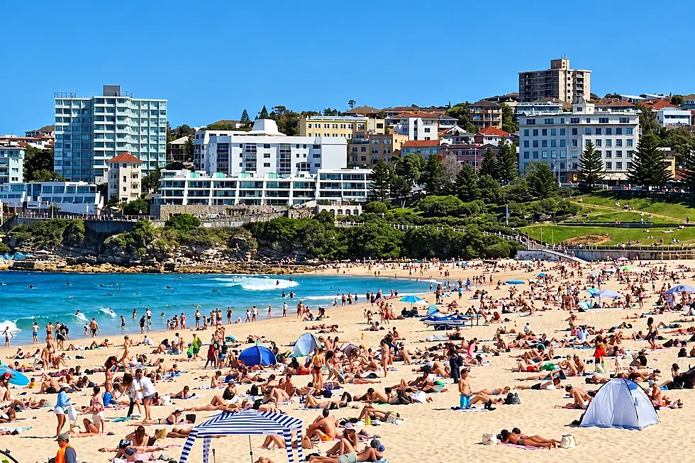 People enjoying Bondi Beach, one of the lifestyle drawcards for buyers in the area.webp